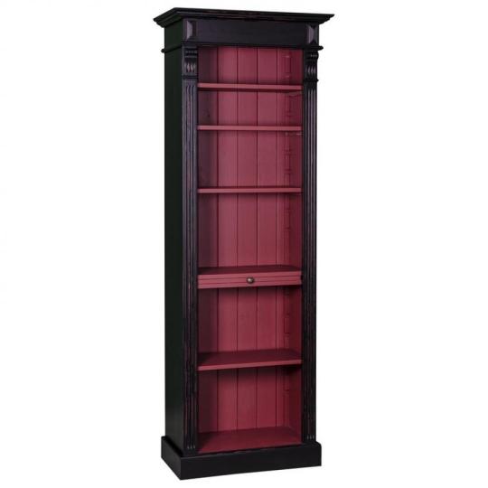 provanszi piros stilusu magas tomorfa konyvesszekreny keskeny mediterran country kek feher nappali konyvtar haloszoba konyha etkezo szekreny talalo butor butorok.jpg